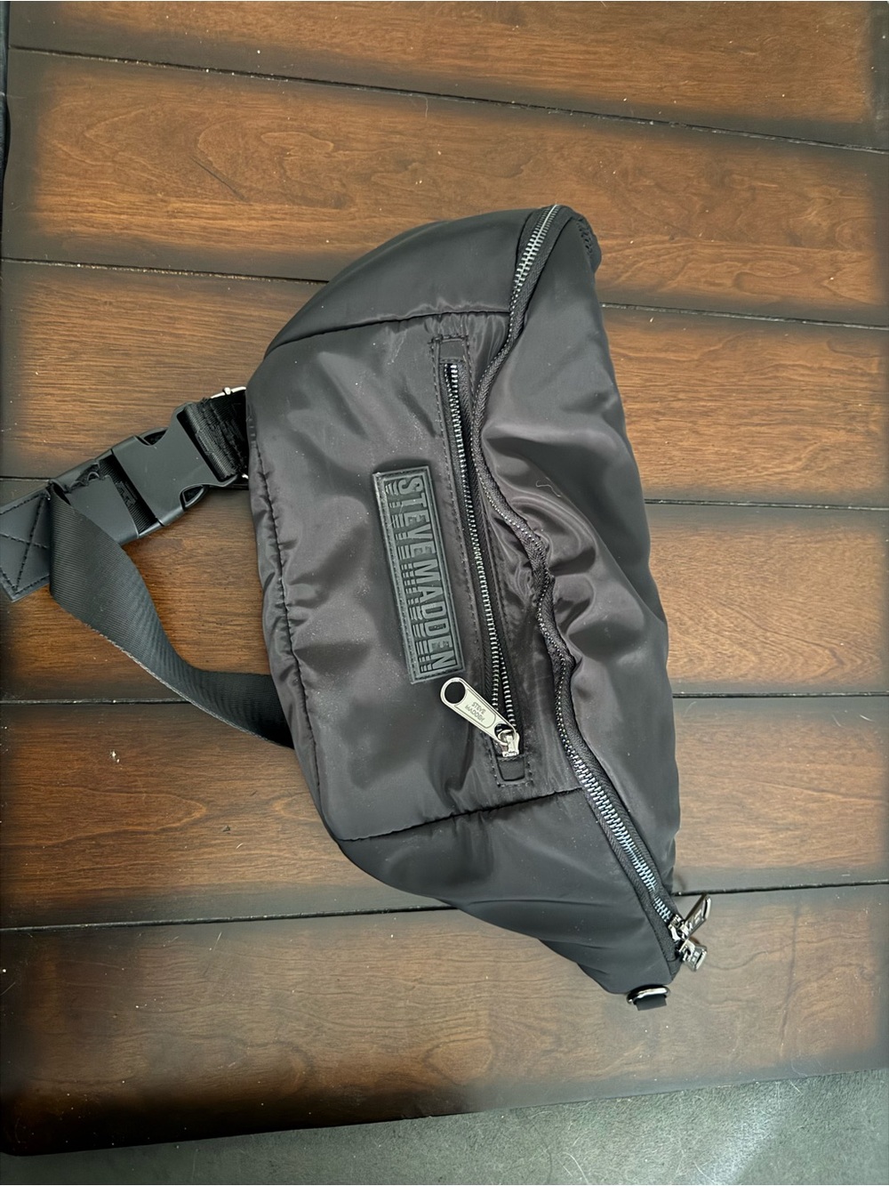 Steve Madden Black Nylon Men's Waist Pack Belt Bag